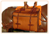 Iron Weave Pack Panniers with Leather Trim.  Set o